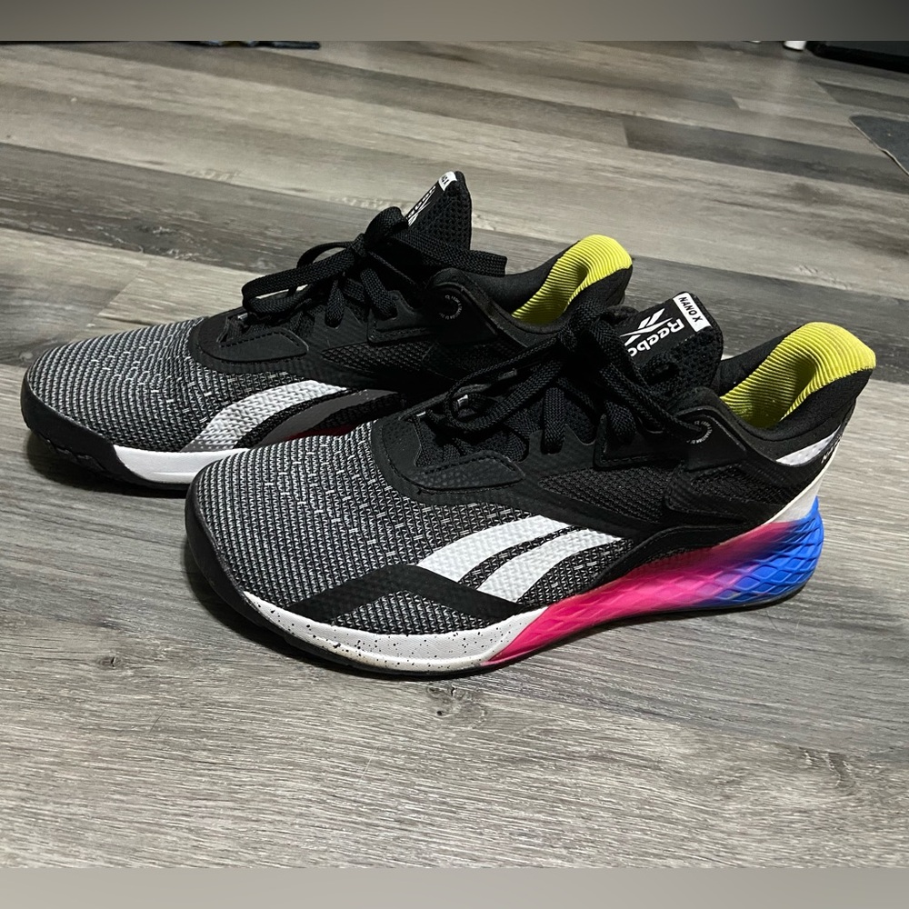 Reebok Nano Training Sneakers with Pink and Blue Sole